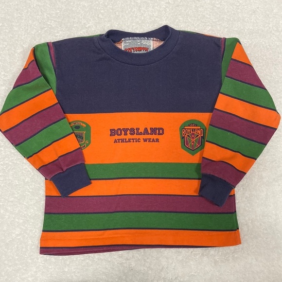 Vintage city supply striped football long sleeve tee small 4 - Picture 1 of 9